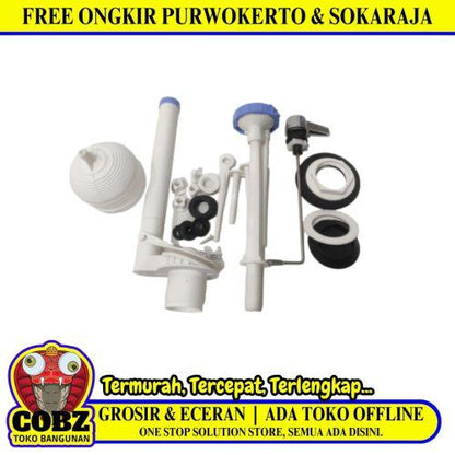 VELAR AT-228 Alat Perlengkapan Kloset Monoblok Single Flush Engkol Set