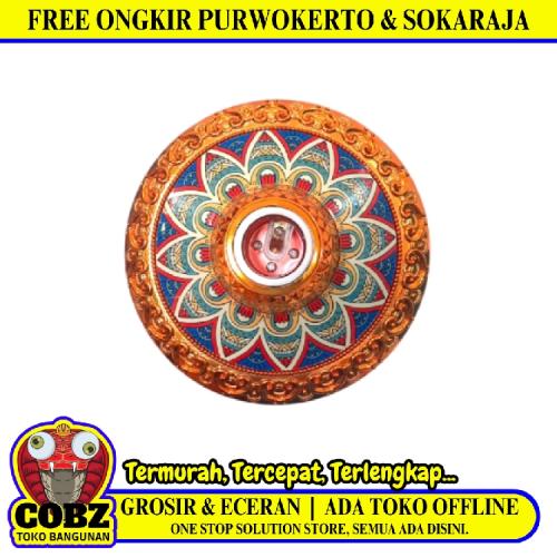 TRM 1828 Fitting Tempat Lampu Plafon Atap Tempel Motif Besar Gold