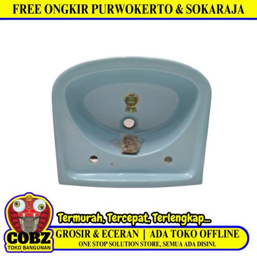 48 CM x 41 CM x 24 CM / DUTY Wastafel Cuci Tangan Besar Biru Keramik