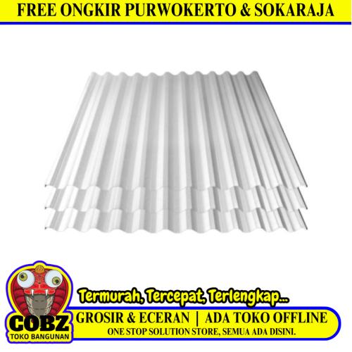 0.25 MM x 75 CM x 7 M / TM Spandek Galvalum Gelombang Kecil Lembar