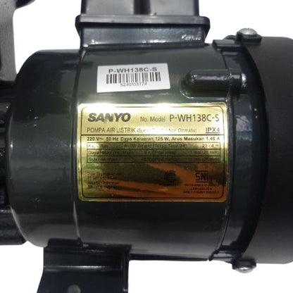 SANYO PWH 138 C - S Pompa Air Sumur Dangkal Semi Jet Pump Otomatis Set