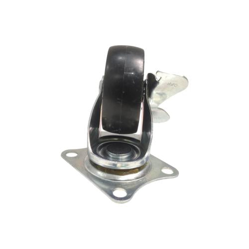 2 1/2 IN / TM  Roda Hidup Trolly Rem Plat Nylon Hitam Rem