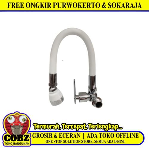 1/2 IN / AUGUSTO 2836 Kran Angsa Fleksibel Sink BCP Tembok Stainless