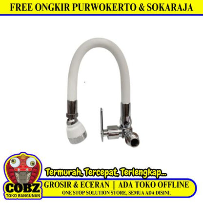 1/2 IN / AUGUSTO 2836 Kran Angsa Fleksibel Sink BCP Tembok Stainless