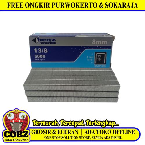 13 / 8 MM / BENZ WERKZ Refill Isi Guntacker Stapler Tembak 8 MM Dus