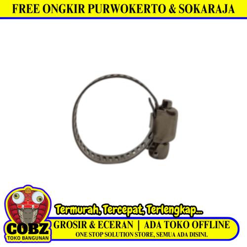 1 IN / TM Klem Selang Air Gas LPG Regulator Hose Clamp Stainless