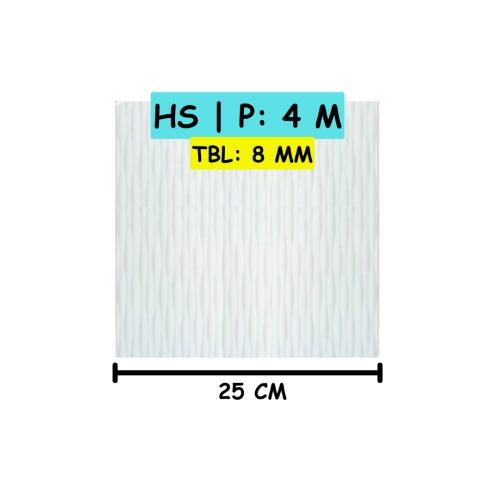 8 MM x 30 CM x 4 M / SHUNDA PLAFON K-9116 Plafon Gypsum GRC U PVC Hotstamping Lembar