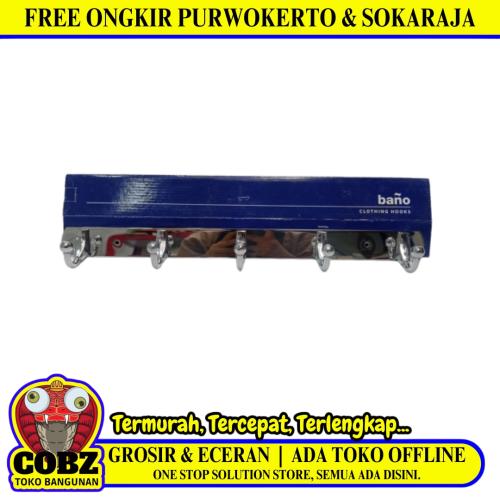 5 KAIT / BANO 5K 510 Kapstok Cantel Gantungan Baju Dinding Stainless