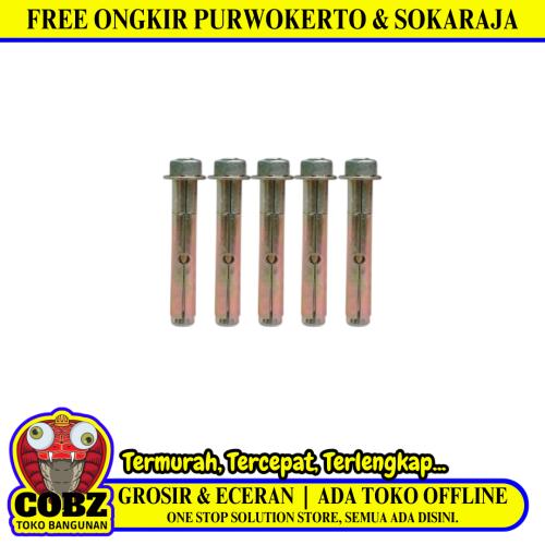 M 10 x 65 MM / TM Dynabolt Baut Beton Tembok Angkur Dinding Besi Kuning Biji