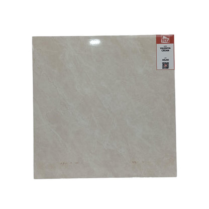 40 CM x 40 CM / ASIA TILE VALENCIA Keramik Lantai Rumah Glossy Cream Dus