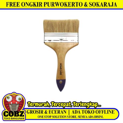 5 IN / HOME CARE WHITE Kuas Cat Tembok Kayu Besi Air Acyrlic Paint Brush