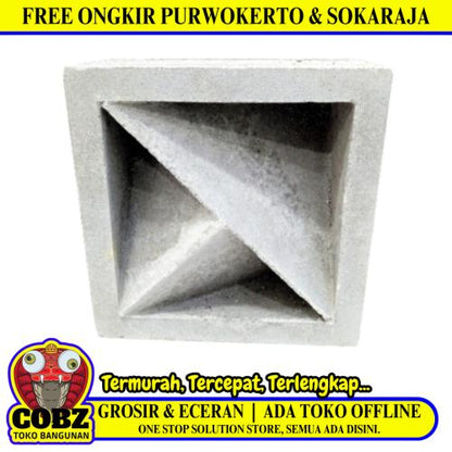 20 CM x 20 CM / TM 52 Rooster Lubang Angin Semen 1 Sisi Biji