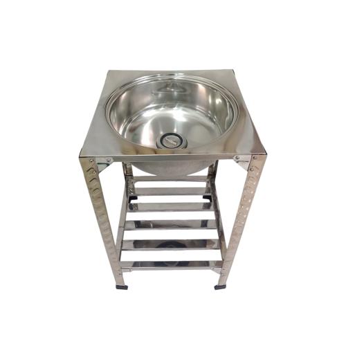 81 CM x 47 CM x 47 CM / MANGROVE MGT 460 (46SGPK) Bak Cuci Piring Washbak 1 Lubang Pakai Kaki + Acc Set