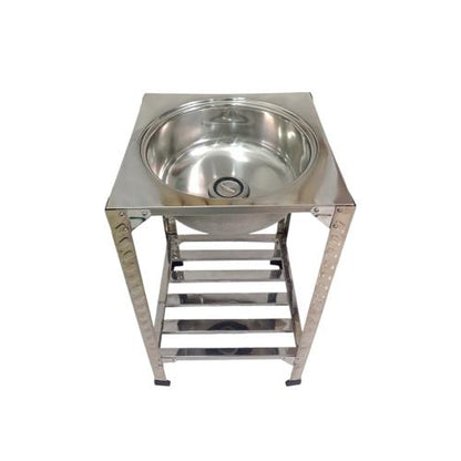 81 CM x 47 CM x 47 CM / MANGROVE MGT 460 (46SGPK) Bak Cuci Piring Washbak 1 Lubang Pakai Kaki + Acc Set