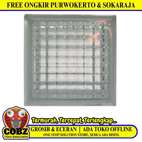 190 MM x 190 MM x 95 MM / MULIA CANDI Glassblock Rooster Blok Kaca Biji