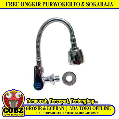 1/2 IN / ONDA V TUL 02 Kran Angsa Fleksibel Sink BCP Tembok Stainless