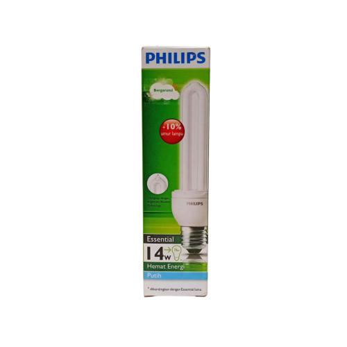 14 WATT / PHILIPS Essentials Lampu Bohlam Jari Tube Putih