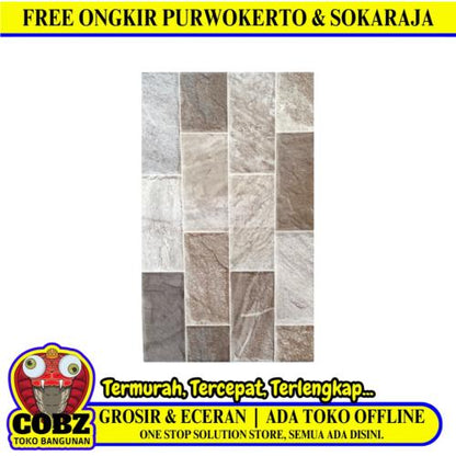 25 CM x 40 CM / UNO CAPRI Keramik Lantai Kamar Mandi Matte Grey Dus