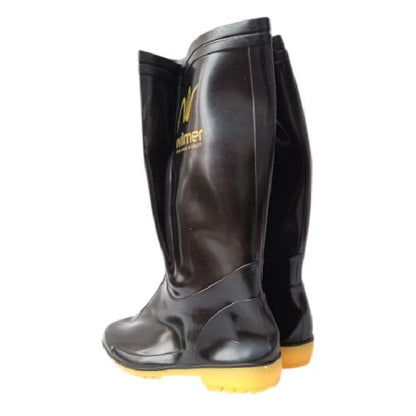 NO 41 / WILMER Sepatu Boot Kebun Pabrik Proyek Safety Karet Hitam Set