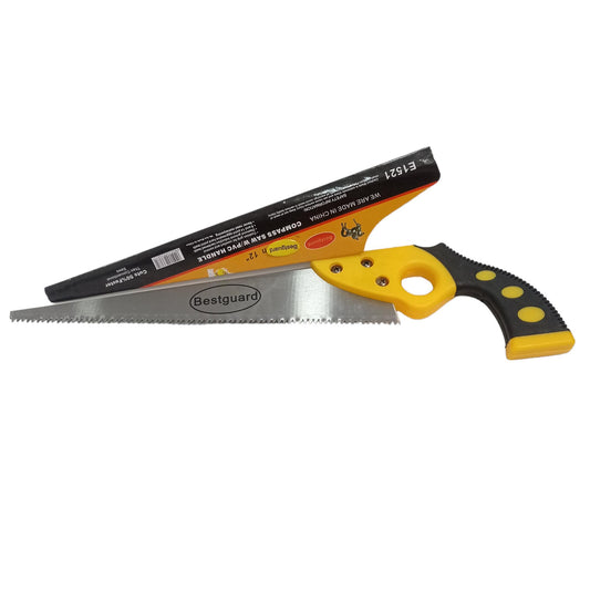 12 IN / BESTGUARD E1521 Gergaji Kayu Pohon Tangan Hand Saw Gagang Karet