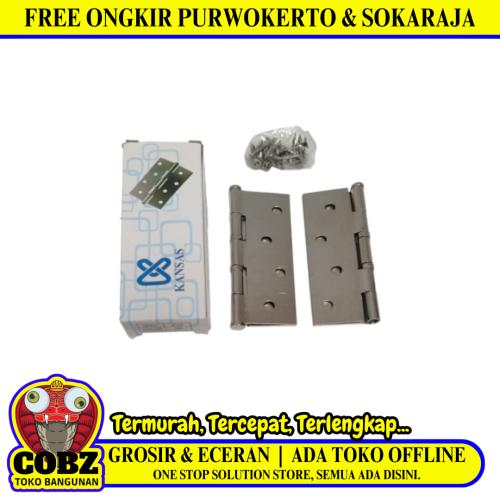 4 IN / KANSAS  Engsel Kupu Kupu Pintu Jendela Hinge Stainless Set