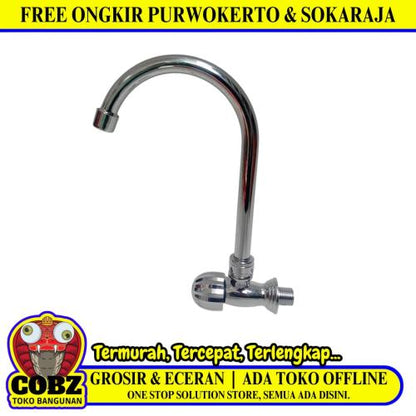 1/2 IN / ONDA V 639 TG Kran Angsa Sink Bak Cuci Piring Tembok Stainless
