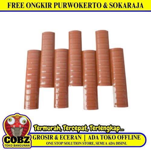 10 CM / TM  Kuku Macan Bon Bon Lis Keramik Garis Brown Lembar