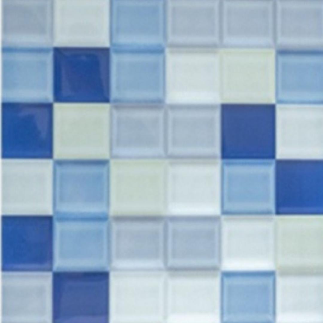 25 CM x 50 CM / UNO Aurora Keramik Dinding Timbul Glossy Blue Dus