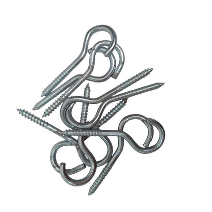 NO 8 / TM Sekrup Hak Buka Cantel Kandang Burung Figura Silver Biji