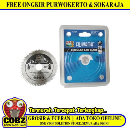 4 IN x T 72 / FUJIYAMA Circular Saw Mata Gerinda Potong Kayu Wood Cutting