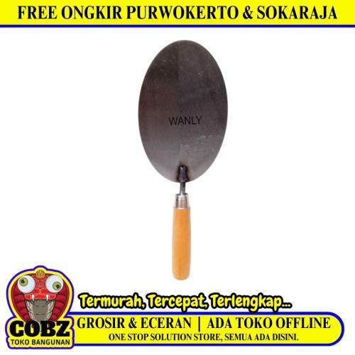 7 IN / WANLY Cetok Sendok Semen Acian Trowel Bulat Gagang Kayu