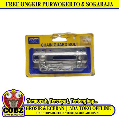 GAOQIANG Grendel Rantai Slot Kunci Pengaman Pintu Door Chain Stainless
