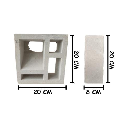 20 CM X 20 CM / NM 02 Rooster Lubang Angin Pasir Putih Jumlah Sisi Biji