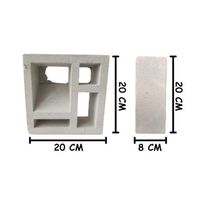 20 CM X 20 CM / NM 02 Rooster Lubang Angin Pasir Putih Jumlah Sisi Biji