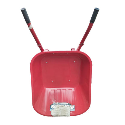 STRONG Gerobak Sorong Pasir Proyek Cor Semen 1 Roda Ban Hidup Merah