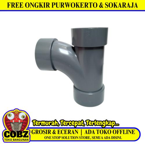 4 IN / RUCIKA D -LT Tee Large Radius Sambungan Fitting Pipa PVC