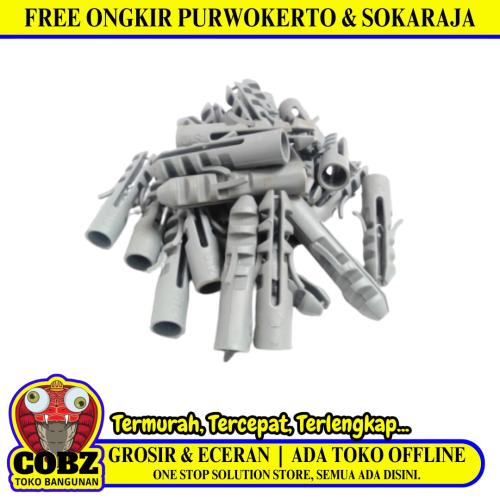 S 12 / TM Angkur Dinding Dudukan Baut Sekrup Tembok PVC Ecer Biji