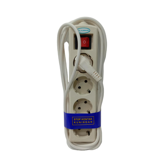 4 LUBANG x 300CM/KAWACHI STEELE Stop Kontak Colokan Terminal Kabel 3 M