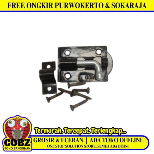 2 INCH / VICO Grendel Kunci Slot Pintu Jendela Stainless Per Pcs