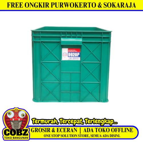631 MM x 414 MM x 380 MM / ATARI 9920 P Krat Industri Keranjang Buah Rongga Green