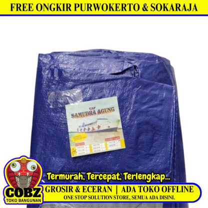5 M X 7 M / TM Terpal Tarpaulin Tutup Plastik PVC Warna Luar Warna Dalam