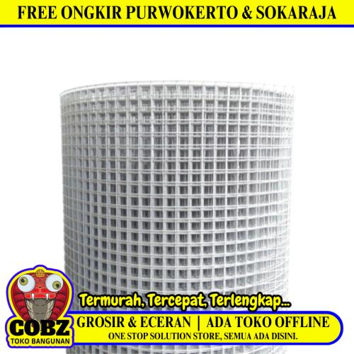 1/2 IN x 1/2 IN x 100 CM x 25 M / SAB Kawat Ram Loket Ayakan Pasir Galvanis Roll