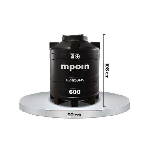 510 L / MPOIN + U - GROUND UG 600 Water Torrent Tangki Tandon Air PVC Red Granite + Acc Set