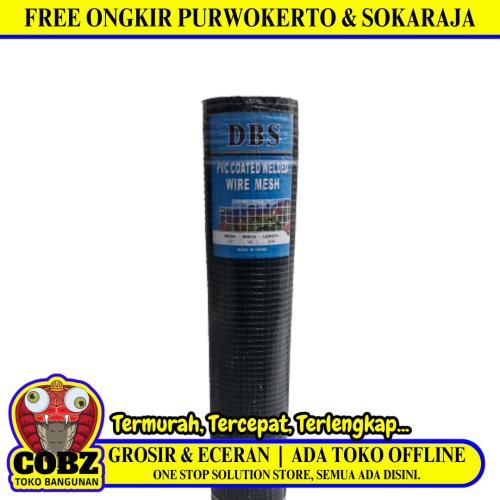 1/2 IN x 1/2 IN x 100 CM x 10 M / DBS Kawat Ram Loket Ayakan Pasir Plastik PVC Roll