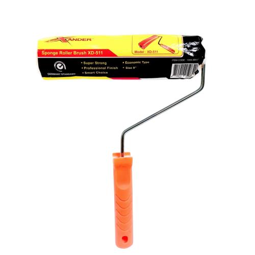 9 IN / XANDER Kuas Busa Roll Cat Tembok Kayu Besi Besar + Gagang Set