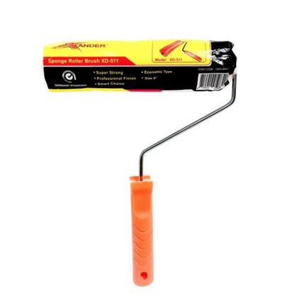 9 IN / XANDER Kuas Busa Roll Cat Tembok Kayu Besi Besar + Gagang Set