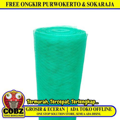 3 MM x 3 MM x 120 CM x 25 M / OKAWA Strimin Nyamuk Parabola PVC Hijau Roll