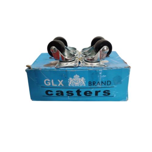 1 IN / GLX SP25 Roda Hidup Trolly Bulat Plat 25 MM Karet Warna 4 Pcs Dus