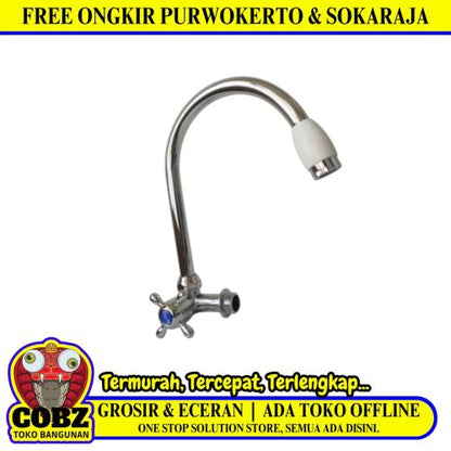 1/2 INCH / ELTRA Kran Angsa Sink Bak Cuci Piring Tembok Stainless