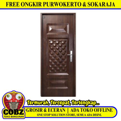 4 CM x 90 CM x 210 CM / FORTRESS URBAN 90.01 SINGLE DOOR Pintu Baja Coklat Set